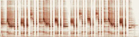 この録音の 0秒 から 22秒 までの周波数の濃淡