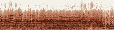 この録音の 16秒 から 46秒 までの周波数の濃淡
