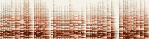 この録音の 4秒 から 34秒 までの周波数の濃淡