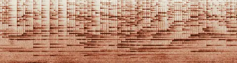 この録音の 14秒 から 44秒 までの周波数の濃淡