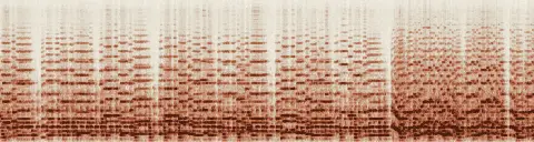 この録音の 16秒 から 46秒 までの周波数の濃淡
