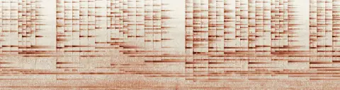 この録音の 7秒 から 37秒 までの周波数の濃淡