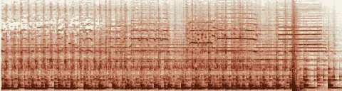 この録音の 0秒 から 15秒 までの周波数の濃淡