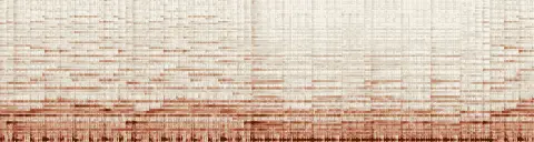 この録音の 16秒 から 46秒 までの周波数の濃淡