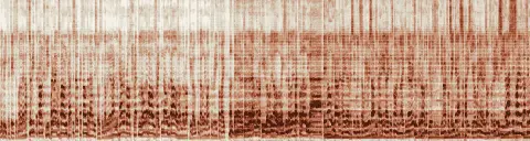 この録音の 15秒 から 45秒 までの周波数の濃淡