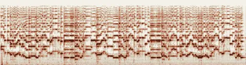 この録音の 0秒 から 30秒 までの周波数の濃淡