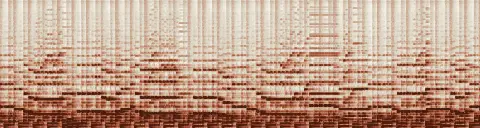 この録音の 19秒 から 49秒 までの周波数の濃淡