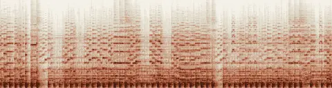 この録音の 12秒 から 42秒 までの周波数の濃淡