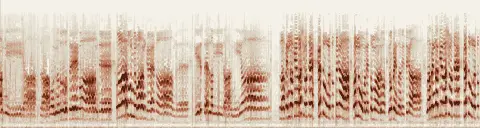 この録音の 4秒 から 34秒 までの周波数の濃淡