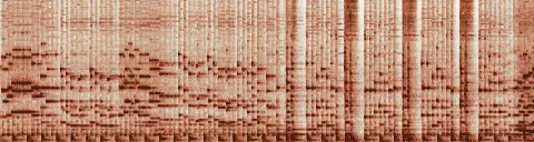 この録音の 17秒 から 47秒 までの周波数の濃淡