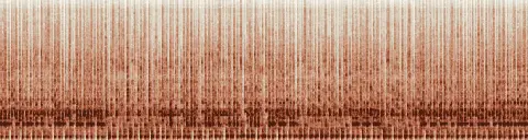 この録音の 15秒 から 45秒 までの周波数の濃淡