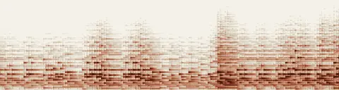 この録音の 12秒 から 42秒 までの周波数の濃淡
