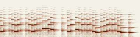 この録音の 0秒 から 20秒 までの周波数の濃淡
