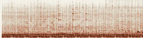 この録音の 0秒 から 22秒 までの周波数の濃淡