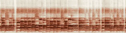 この録音の 11秒 から 41秒 までの周波数の濃淡