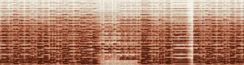 この録音の 6秒 から 36秒 までの周波数の濃淡