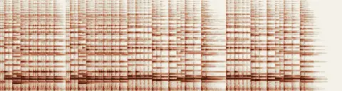この録音の 0秒 から 23秒 までの周波数の濃淡