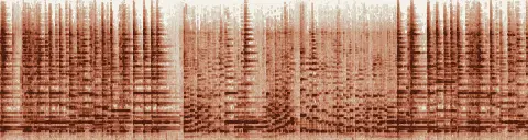 この録音の 15秒 から 45秒 までの周波数の濃淡