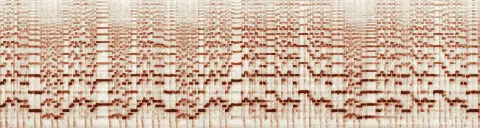 この録音の 6秒 から 36秒 までの周波数の濃淡