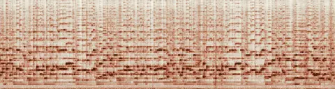 この録音の 8秒 から 38秒 までの周波数の濃淡