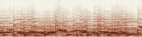 この録音の 7秒 から 37秒 までの周波数の濃淡